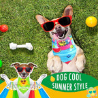 Frienda 20 Pcs Summer Spring Dog Bandanas Hawaiian Style Washable Triangle Pet - Image 5
