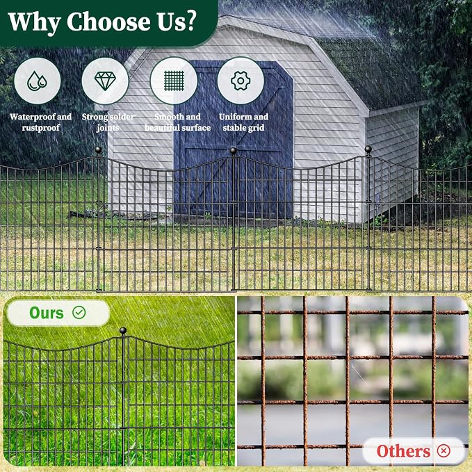 15 Panels No Dig Dog Fence Outdoor - Image 3