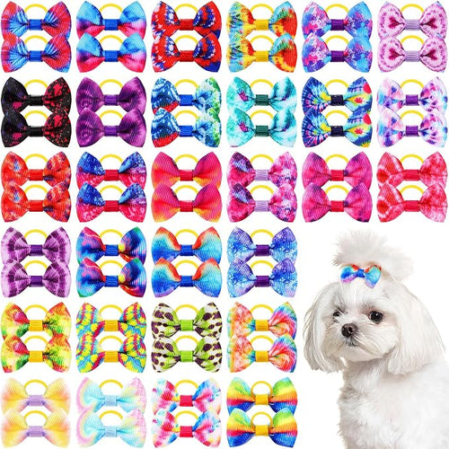 60 Pcs Cute Puppy Dog Hair Bows Small Bowknot Hair Bows by Shinylin