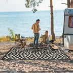 GENIMO Outdoor Rug for Patio Clearance, Reversible Plastic Camping Rugs - Image 2