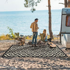 GENIMO 5x8 Outdoor Rug Waterproof, Reversible Mats, Area Rug, Plastic Outside - Image 2