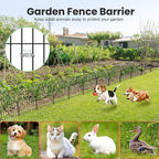10Pcs Decorative Garden Fence, 20in/10.8ft Rustproof Metal Fences Animal - Image 4