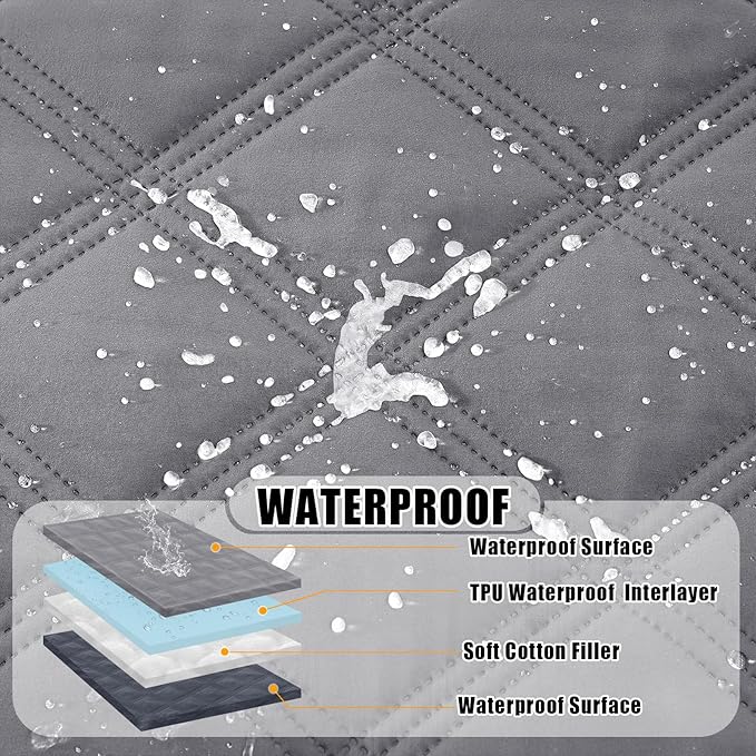 Smiry Waterproof Dog Bed Cover Blanket 82x102, Soft Reversible Pet Blanket - Image 2