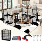 Dog Playpen Outdoor for Medium/Large Dogs 36'' High, Heavy Duty Dog Playpen by IGOOUO