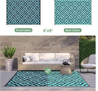 GENIMO Outdoor Rug for Patio Clearance, Reversible Plastic Straw Rugs for RV - Image 4