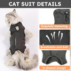 Cat Recovery Suit After Surgery, Breathable Cat Surgery Recovery Suit - Image 4