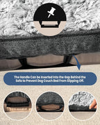 Calming Medium Dog Bed for Couch, 35 x 31 inch Removable Couch Cover for Dogs - Image 4