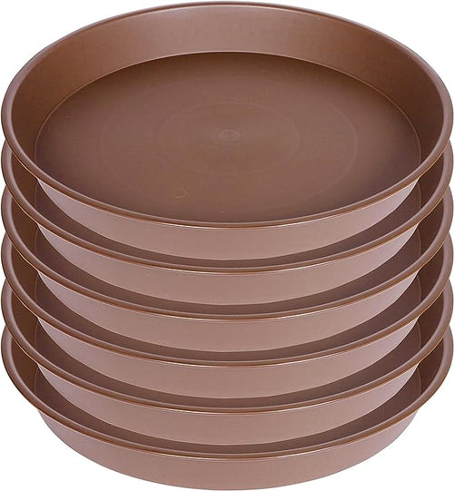 6 Pack of 12 inch Plant Saucer, Heavy Duty Plastic Plant Saucer 12 inch Round by Bleuhome