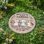 Garden Stepping Stones Outdoor, 9.8" Resin Pet Cat Dog Bunny Stepping Stone - Image 5
