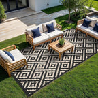 GENIMO Outdoor Rug for Patio Clearance, Reversible Plastic Straw Rugs for RV - Image 2
