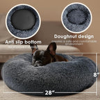 28in Large Dog Bed, Medium Size Dog and Cats, Calming Donut Bed - Image 3