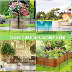 Decorative Garden Fence 24in x10ft, 5 Pack No Dig Fence Animal Barrier - Image 5