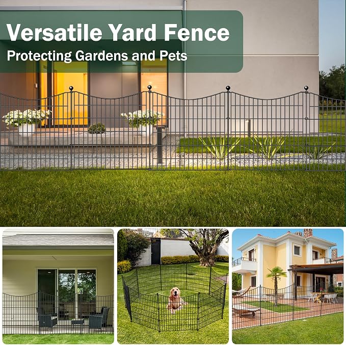 8 Panels No Dig Dog Fence Outdoor - Image 6
