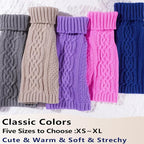 Dog Sweaters for Small Dogs Winter Dog Clothes Turtleneck Knit Puppy Sweater - Image 5