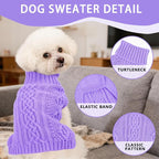 Dog Sweaters Small Dog Clothes Winter Turtleneck Puppy Sweater Warm Pet Cat - Image 3