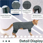 PUMYPOREITY Cat Shirt with Rear Snap Closure, Stretchable Cat Sweater, Comfort - Image 2