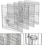 Yaheetech 24 inch 24 Panel Black Heavy Duty Foldable Metal Dog Exercise Pen - Image 4