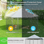 6.8x6.8 FT Outdoor Dog Kennel Outside Heavy Duty Dog Enclosure - Image 4