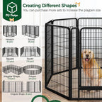 Yaheetech Dog Playpen Outdoor, 47 inch 16 Panels Dog Pen Indoor Heavy Duty - Image 5
