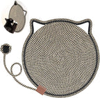 Cat Scratcher Mat, Natural Cotton Rope Cat Scratch Pad, 15.7'' Round Horizontal by LetalongPetSupplies