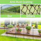 Decorative Garden Fence 40in x24ft, 10 Pack No Dig Fence Animal Barrier - Image 6
