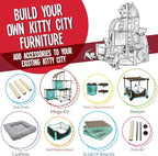 Kitty City Claw Indoor Mega Kit Cat Furniture, Corrugate Cat Scratcher - Image 3