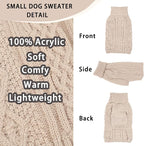 Dog Sweaters Small Dog Clothes Winter Turtleneck Puppy Sweater Warm Pet Cat - Image 5