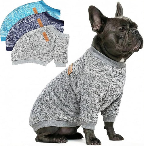 3 Pack Dog Sweaters for Small Dogs Girl Boy Winter Fleece Clothes Warm Soft Dog by BAOBICUTE