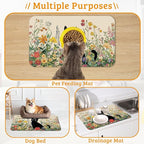 Dog Bowl Mat, Cat Black Pet Feeding Mat - Image 7