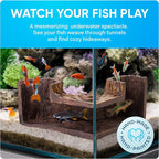 FISHNOSH Aquarium Cave | Natural-Looking Wood-Like BPA-Free Fish Tank Cave - Image 3