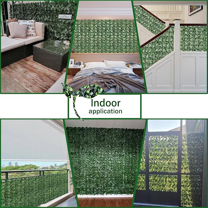 Artificial Ivy Privacy Fence Wall Screen, 40X160 in UV-Anti Faux Greenery - Image 5